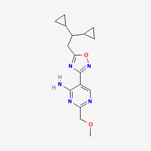 5-[5-(2,2-Dicyclopropylethyl)-1,2,4-oxadiazol-3-yl]-2-(methoxymethyl)pyrimidin-4-amine