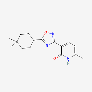 molecular formula C16H21N3O2 B7429146 3-[5-(4,4-dimethylcyclohexyl)-1,2,4-oxadiazol-3-yl]-6-methyl-1H-pyridin-2-one 