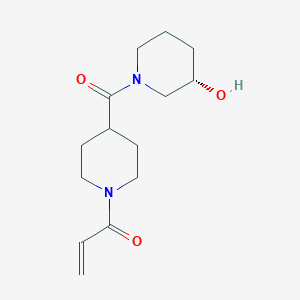 molecular formula C14H22N2O3 B7429157 1-{4-[(3S)-3-hydroxypiperidine-1-carbonyl]piperidin-1-yl}prop-2-en-1-one 