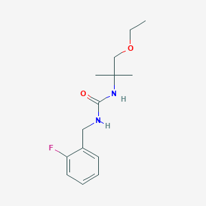 1-(1-Ethoxy-2-methylpropan-2-yl)-3-[(2-fluorophenyl)methyl]urea