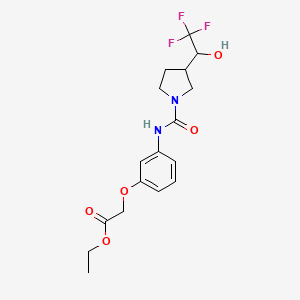 Ethyl 2-[3-[[3-(2,2,2-trifluoro-1-hydroxyethyl)pyrrolidine-1-carbonyl]amino]phenoxy]acetate