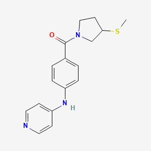 (3-Methylsulfanylpyrrolidin-1-yl)-[4-(pyridin-4-ylamino)phenyl]methanone