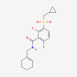 N-(cyclohexen-1-ylmethyl)-3-(cyclopropylmethylsulfonyl)-2,6-difluorobenzamide