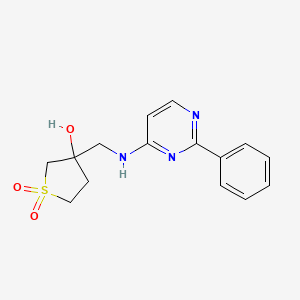 1,1-Dioxo-3-[[(2-phenylpyrimidin-4-yl)amino]methyl]thiolan-3-ol