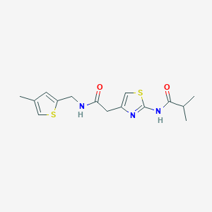 2-methyl-N-[4-[2-[(4-methylthiophen-2-yl)methylamino]-2-oxoethyl]-1,3-thiazol-2-yl]propanamide