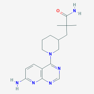 3-[1-(7-Aminopyrido[2,3-d]pyrimidin-4-yl)piperidin-3-yl]-2,2-dimethylpropanamide