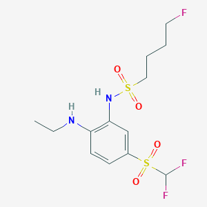 N-[5-(difluoromethylsulfonyl)-2-(ethylamino)phenyl]-4-fluorobutane-1-sulfonamide