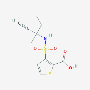 molecular formula C11H13NO4S2 B7429336 3-(3-Methylpent-1-yn-3-ylsulfamoyl)thiophene-2-carboxylic acid 