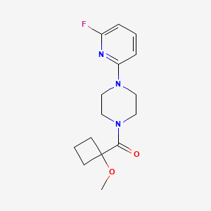 molecular formula C15H20FN3O2 B7429373 [4-(6-Fluoropyridin-2-yl)piperazin-1-yl]-(1-methoxycyclobutyl)methanone 