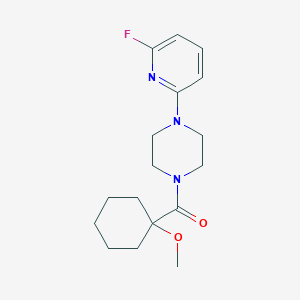 molecular formula C17H24FN3O2 B7429392 [4-(6-Fluoropyridin-2-yl)piperazin-1-yl]-(1-methoxycyclohexyl)methanone 