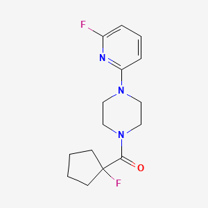 molecular formula C15H19F2N3O B7429395 (1-Fluorocyclopentyl)-[4-(6-fluoropyridin-2-yl)piperazin-1-yl]methanone 
