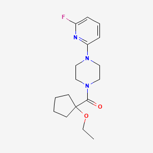 molecular formula C17H24FN3O2 B7429400 (1-Ethoxycyclopentyl)-[4-(6-fluoropyridin-2-yl)piperazin-1-yl]methanone 