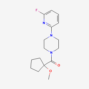 molecular formula C16H22FN3O2 B7429405 [4-(6-Fluoropyridin-2-yl)piperazin-1-yl]-(1-methoxycyclopentyl)methanone 