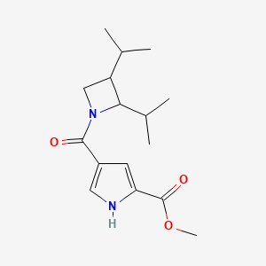molecular formula C16H24N2O3 B7429427 methyl 4-[2,3-di(propan-2-yl)azetidine-1-carbonyl]-1H-pyrrole-2-carboxylate 