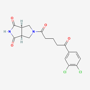 (3aS,6aR)-5-[5-(3,4-dichlorophenyl)-5-oxopentanoyl]-3a,4,6,6a-tetrahydropyrrolo[3,4-c]pyrrole-1,3-dione