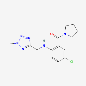 [5-Chloro-2-[(2-methyltetrazol-5-yl)methylamino]phenyl]-pyrrolidin-1-ylmethanone