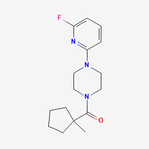 molecular formula C16H22FN3O B7429476 [4-(6-Fluoropyridin-2-yl)piperazin-1-yl]-(1-methylcyclopentyl)methanone 