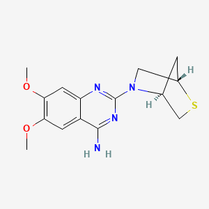 6,7-dimethoxy-2-[(1S,4S)-2-thia-5-azabicyclo[2.2.1]heptan-5-yl]quinazolin-4-amine
