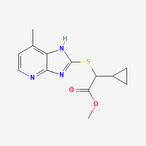 methyl 2-cyclopropyl-2-[(7-methyl-1H-imidazo[4,5-b]pyridin-2-yl)sulfanyl]acetate