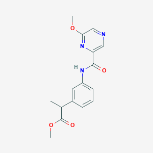 Methyl 2-[3-[(6-methoxypyrazine-2-carbonyl)amino]phenyl]propanoate