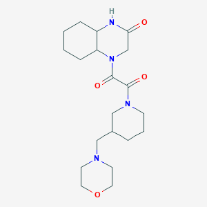 1-[3-(Morpholin-4-ylmethyl)piperidin-1-yl]-2-(3-oxo-2,4,4a,5,6,7,8,8a-octahydroquinoxalin-1-yl)ethane-1,2-dione