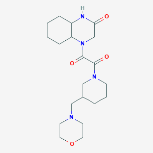 molecular formula C20H32N4O4 B7429520 1-[3-(Morpholin-4-ylmethyl)piperidin-1-yl]-2-(3-oxo-2,4,4a,5,6,7,8,8a-octahydroquinoxalin-1-yl)ethane-1,2-dione 