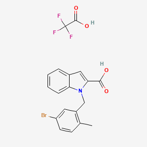 1-[(5-Bromo-2-methylphenyl)methyl]indole-2-carboxylic acid;2,2,2-trifluoroacetic acid