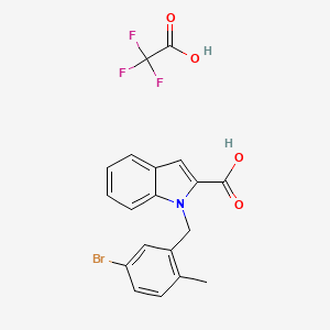 molecular formula C19H15BrF3NO4 B7429527 1-[(5-Bromo-2-methylphenyl)methyl]indole-2-carboxylic acid;2,2,2-trifluoroacetic acid 