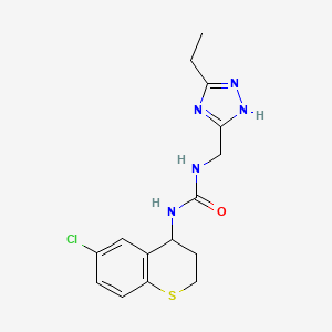 1-(6-chloro-3,4-dihydro-2H-thiochromen-4-yl)-3-[(3-ethyl-1H-1,2,4-triazol-5-yl)methyl]urea