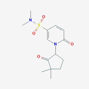 1-(3,3-dimethyl-2-oxocyclopentyl)-N,N-dimethyl-6-oxopyridine-3-sulfonamide