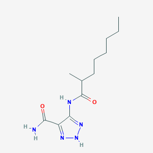 molecular formula C12H21N5O2 B7429566 5-(2-methyloctanoylamino)-2H-triazole-4-carboxamide 