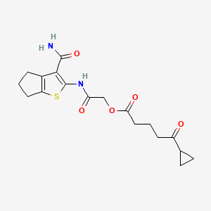 [2-[(3-carbamoyl-5,6-dihydro-4H-cyclopenta[b]thiophen-2-yl)amino]-2-oxoethyl] 5-cyclopropyl-5-oxopentanoate