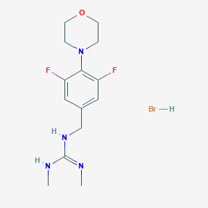 1-[(3,5-Difluoro-4-morpholin-4-ylphenyl)methyl]-2,3-dimethylguanidine;hydrobromide