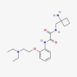 molecular formula C19H30N4O3 B7429604 N-[(1-aminocyclobutyl)methyl]-N'-[2-[2-(diethylamino)ethoxy]phenyl]oxamide 