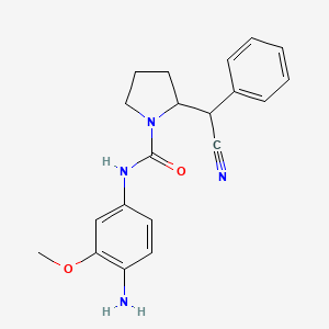 N-(4-amino-3-methoxyphenyl)-2-[cyano(phenyl)methyl]pyrrolidine-1-carboxamide