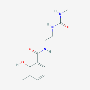 molecular formula C12H17N3O3 B7429645 2-hydroxy-3-methyl-N-[2-(methylcarbamoylamino)ethyl]benzamide 