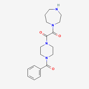 molecular formula C18H24N4O3 B7429732 1-(4-Benzoylpiperazin-1-yl)-2-(1,4-diazepan-1-yl)ethane-1,2-dione 