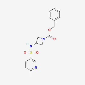 molecular formula C17H19N3O4S B7429745 Benzyl 3-[(6-methylpyridin-3-yl)sulfonylamino]azetidine-1-carboxylate 