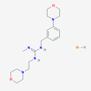 molecular formula C19H32BrN5O2 B7429754 2-Methyl-1-(2-morpholin-4-ylethyl)-3-[(3-morpholin-4-ylphenyl)methyl]guanidine;hydrobromide 
