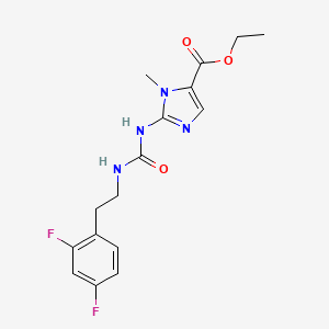 Ethyl 2-[2-(2,4-difluorophenyl)ethylcarbamoylamino]-3-methylimidazole-4-carboxylate