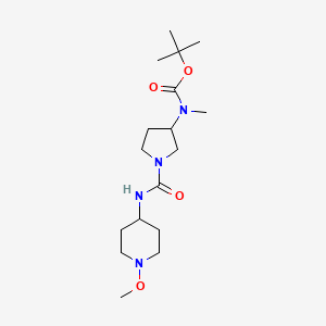 molecular formula C17H32N4O4 B7429928 tert-butyl N-[1-[(1-methoxypiperidin-4-yl)carbamoyl]pyrrolidin-3-yl]-N-methylcarbamate 