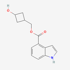 molecular formula C14H15NO3 B7429932 (3-hydroxycyclobutyl)methyl 1H-indole-4-carboxylate 