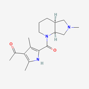 molecular formula C17H25N3O2 B7429934 1-[5-[(4aS,7aS)-6-methyl-3,4,4a,5,7,7a-hexahydro-2H-pyrrolo[3,4-b]pyridine-1-carbonyl]-2,4-dimethyl-1H-pyrrol-3-yl]ethanone 