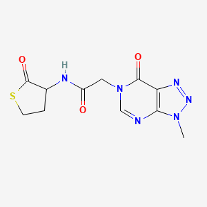 2-(3-methyl-7-oxotriazolo[4,5-d]pyrimidin-6-yl)-N-(2-oxothiolan-3-yl)acetamide