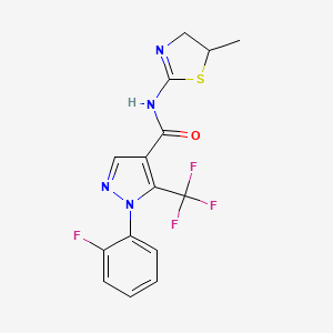 1-(2-fluorophenyl)-N-(5-methyl-4,5-dihydro-1,3-thiazol-2-yl)-5-(trifluoromethyl)pyrazole-4-carboxamide