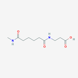 molecular formula C10H18N2O4 B7429979 3-[[6-(Methylamino)-6-oxohexanoyl]amino]propanoic acid 