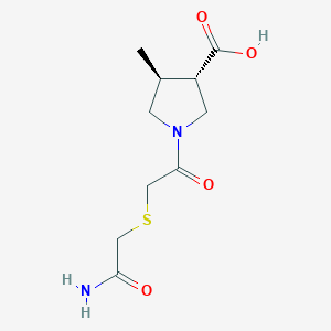 molecular formula C10H16N2O4S B7429996 (3S,4S)-1-[2-(2-amino-2-oxoethyl)sulfanylacetyl]-4-methylpyrrolidine-3-carboxylic acid 
