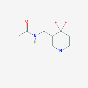 molecular formula C9H16F2N2O B7430008 N-[(4,4-difluoro-1-methylpiperidin-3-yl)methyl]acetamide 