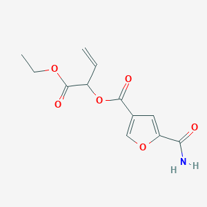 (1-Ethoxy-1-oxobut-3-en-2-yl) 5-carbamoylfuran-3-carboxylate