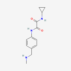 molecular formula C13H17N3O2 B7430054 N-cyclopropyl-N'-[4-(methylaminomethyl)phenyl]oxamide 